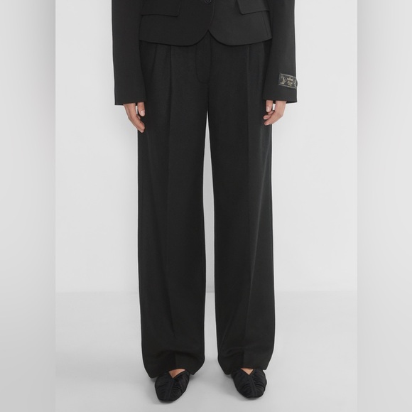 Wilfred Free Hi-Rise Wide-Leg Pant in Black in Size 0 - Picture 3 of 4